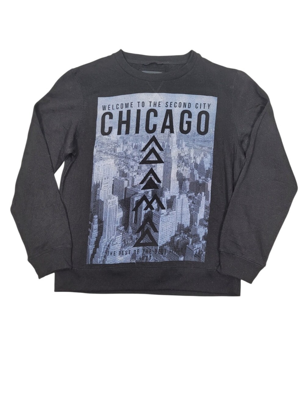 2/$20 Urban Heritage Black Chicago Sweatshirt Top Size: Large